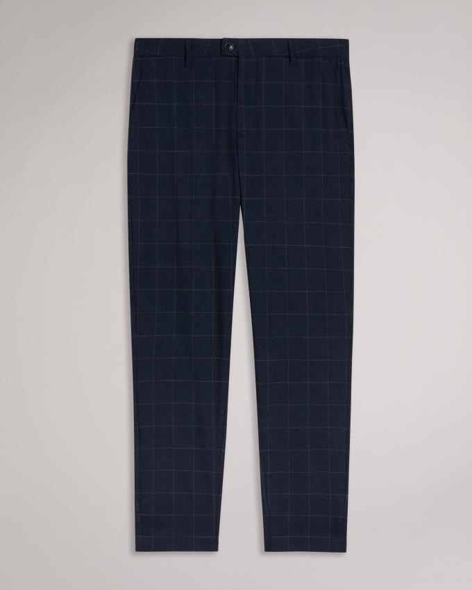 Pantalon Ted Baker Camburn Fit Check Bleu Marine Homme | AUE-55408239